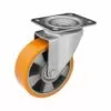 Roata pivotanta din poliuretan 100 mm – L PAK100 Rola din poliuretan 100 mm, 200 Kg, placa, rezistenta la agenti chimici